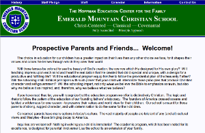 Screen shot of Emerald Mountain Christian School