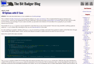 Screen shot of The Bit Badger Blog